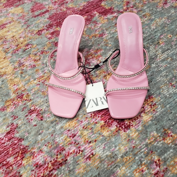 Zara Barbie Pink Sparkly Heels - Picture 7 of 13